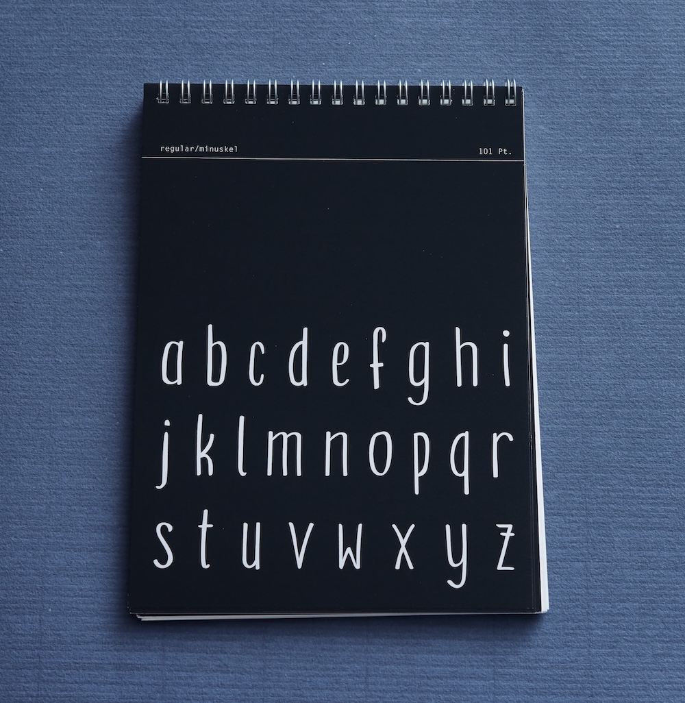 Specimen zur zweiten Schriftgestaltung